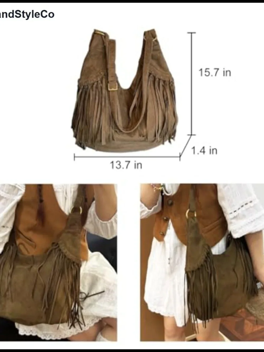N/A suede shoulder